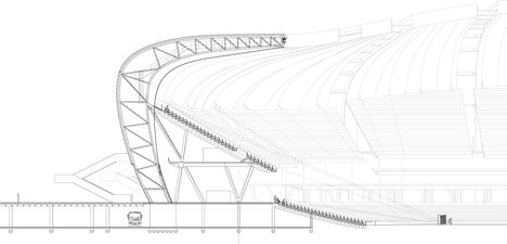 North elevation of Populous completes Arena das Dunas for FIFA World Cup 2014