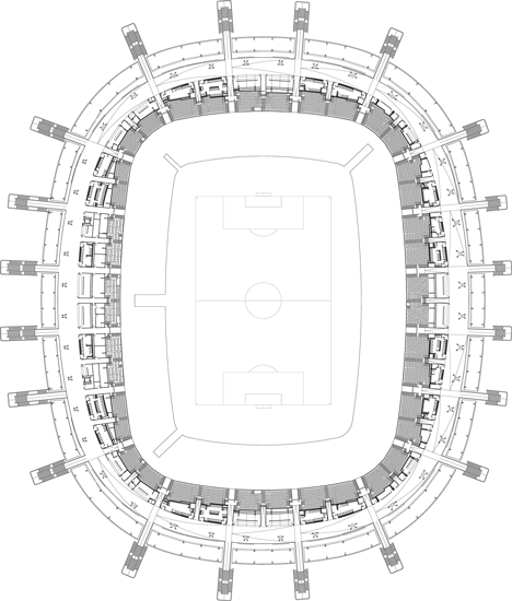 Upper concourse of Populous completes Arena das Dunas for FIFA World Cup 2014